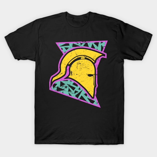 Rad 90s Greek Sparta Helmet T-Shirt by MeatMan